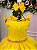 Vestido Infantil Amarelo Bela Princesas Mariely - Imagem 8