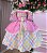 Vestido Infantil Junino Rosa Luxo Ursinho do Sertão Rosa - Imagem 9