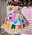 Vestido Infantil Junino Caipira Luxo Balão Encantado - Imagem 4