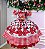 Vestido Infantil Junino Tematico Luxo Minnie Minei Vermelho - Imagem 4