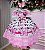 Vestido Junino Infantil Tematico Luxo Minnie Minei Rosa - Imagem 7