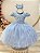 Vestido Infantil Azul Busto Renda e Borboletas Daminhas - Imagem 1