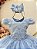 Vestido Infantil Azul Busto Renda e Borboletas Daminhas - Imagem 2
