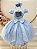 Vestido Infantil Azul Busto Renda e Borboletas Daminhas - Imagem 3