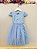 Vestido Infantil Azul Busto Renda e Borboletas Daminhas - Imagem 4