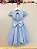 Vestido Infantil Azul Busto Renda e Borboletas Daminhas - Imagem 5