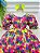 Vestido Infantil Junino Arraiá Capira Bandeirinhas Coloridas - Imagem 4