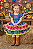 Vestido Infantil Junino Arraiá Capira Xadrez Azul Colorido - Imagem 3