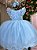 Vestido Infantil Jardim Encantado Festa Azul Bebe - Imagem 1