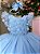 Vestido Infantil Jardim Encantado Festa Azul Bebe - Imagem 5