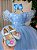 Vestido Jardim Encantado Azul Bebe Festa Luxo - Imagem 5
