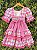 Vestido Infantil Junino Arraiá Capira Xadrez Colorido Pink - Imagem 7