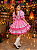 Vestido Infantil Junino Arraiá Capira Xadrez Colorido Pink - Imagem 8