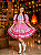 Vestido Infantil Junino Arraiá Capira Xadrez Colorido Pink - Imagem 2