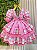 Vestido Infantil Junino Arraiá Capira Xadrez Colorido Pink - Imagem 4