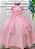 Vestido Infantil Longo Rosa Aplique Borboletas Festas Dama Luxo - Imagem 1