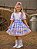 Conjunto Infantil Junino Camisa e Salopete Xadrez Rosa Azul - Imagem 12