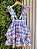 Conjunto Infantil Junino Camisa e Salopete Xadrez Rosa Azul - Imagem 16