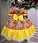Vestido Infantil Junino Amarelo Quermesse de Luxo - Imagem 5