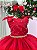 Vestido Infantil Vermelho Festa Princesas Mariely - Imagem 9