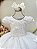 Vestido Infantil Branco Busto Renda e Borboletas Daminhas - Imagem 6