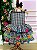 Vestido Infantil Luxo Arraia do Xadrez Preto - Imagem 6