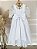 Vestido Infantil Branco Busto Renda Daminhas Festas Luxo - Imagem 3