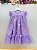 Vestido Infantil Trapézio Lilás Jardim Encantado Luxo Festa - Imagem 4