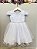 Vestido Infantil Branco Luxo com Pérolas Daminhas Festas - Imagem 4