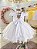 Vestido Infantil Branco Luxo com Pérolas Daminhas Festas - Imagem 3