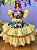 Fantasia Infantil Luxo Junino Arraiá Amarelo Xadrez Colorido - Imagem 3