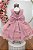 Vestido Infantil Rose Saia Babados e Glitter Daminha - Imagem 2