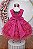 Vestido Infantil Pink Saia Babados e Glitter Festas - Imagem 1