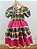 Vestido Infantil Junino Caipira Arraiá Pink Xadrez Colorido Laços - Imagem 4