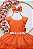 Vestido Infantil Terracota Saia Babados e Glitter Festas - Imagem 2