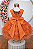 Vestido Infantil Terracota Saia Babados e Glitter Festas - Imagem 3
