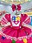 Vestido Infantil Junino Caipira Arraiá Pink Colorido Luxo - Imagem 4