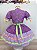 Vestido Infantil Junino Lilás Com Estampa Florzinhas Festas - Imagem 4