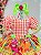Vestido Infantil Junino Caipira Xadrez Laranja Flores Coloridas - Imagem 6