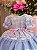 Vestido Infanntil Junino Luxo Azul Bebe Quadrilha Festa Junina - Imagem 8