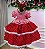 Vestido Infantil Junino Luxo Vermelho Festa Junina - Imagem 5