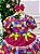 Vestido Junino Colorido Arraiá Xadrez Laços - Imagem 4