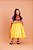 Vestido Infantil Princesa Branca de Neve Longo Com Capa - Imagem 8