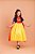 Vestido Infantil Princesa Branca de Neve Longo Com Capa - Imagem 10