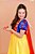 Vestido Infantil Princesa Branca de Neve Longo Com Capa - Imagem 3