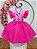 Vestido Infantil Pink da Minnie Saia Glitter e Led Festas - Imagem 2