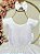 Vestido Infantil Branco Saia Babados e Glitter Daminha - Imagem 2