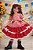 Vestido Infantil Junino Caipira Arraiá Vermelho Xadrez Laços - Imagem 3