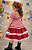 Vestido Infantil Junino Caipira Arraiá Vermelho Xadrez Laços - Imagem 1