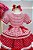 Vestido Infantil Junino Caipira Arraiá Vermelho Xadrez Laços - Imagem 4